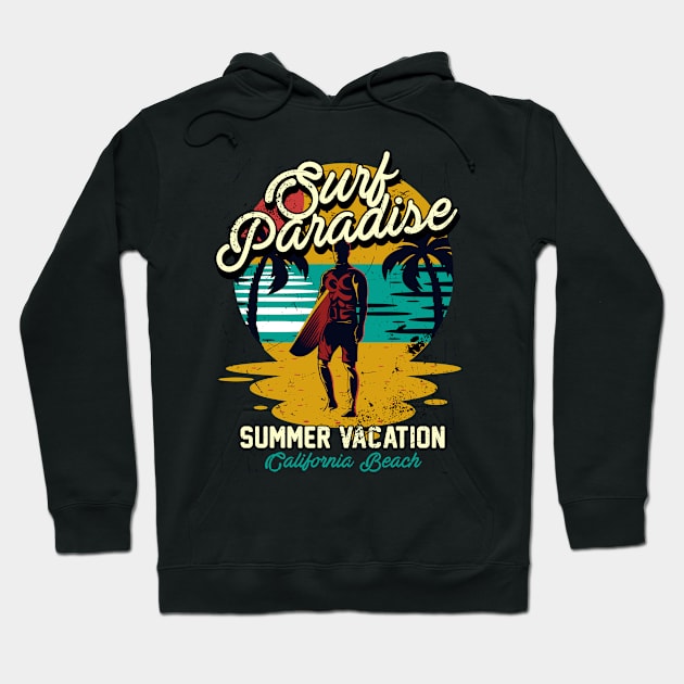 Surf Beach Summer Hoodie by Unestore